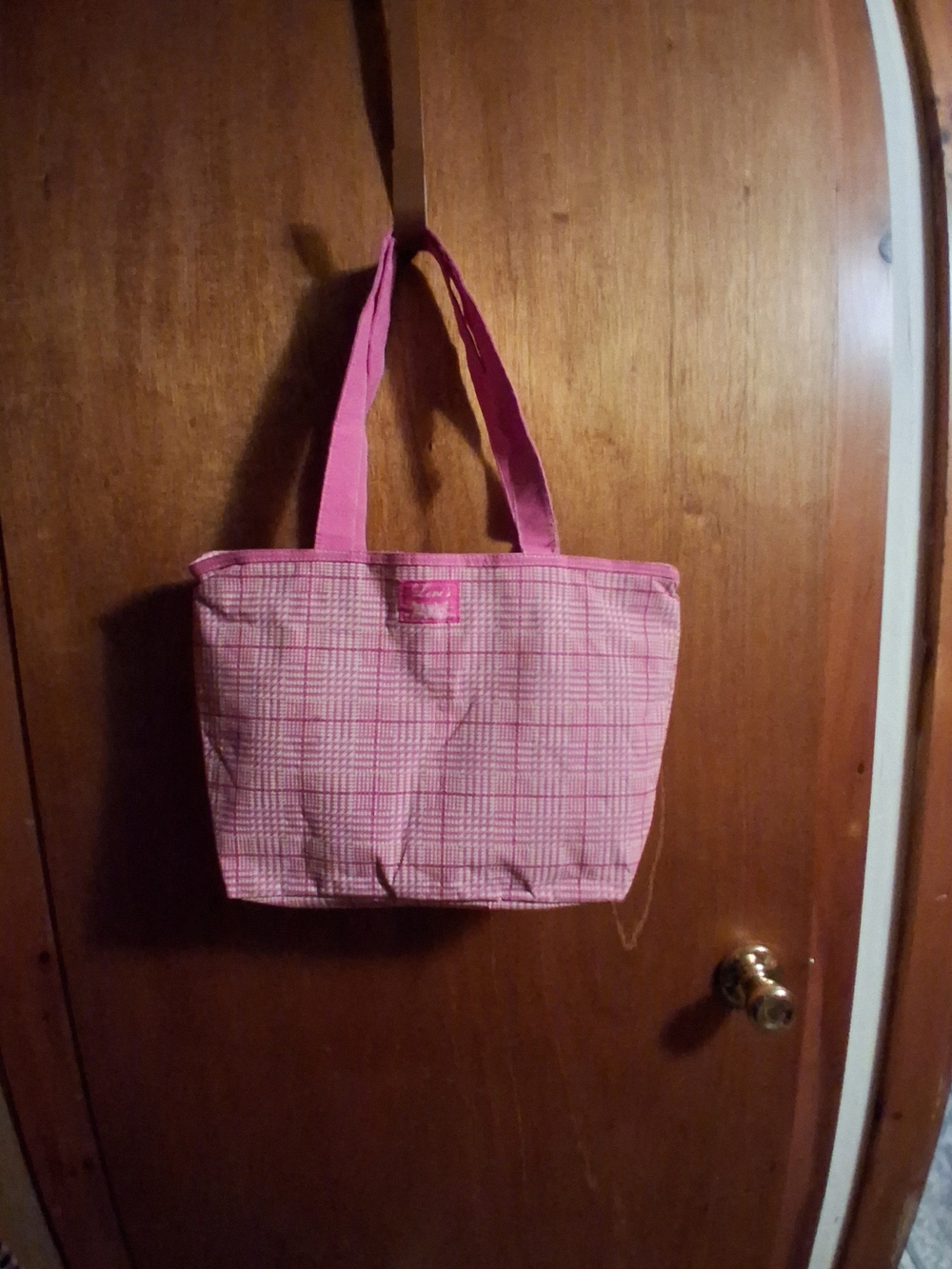 Levi's Pink Plaid Tote Bag